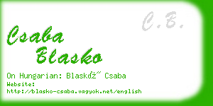 csaba blasko business card