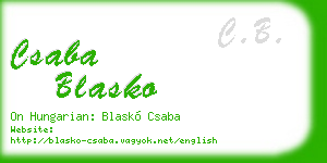 csaba blasko business card
